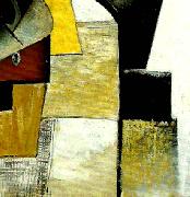 Kazimir Malevich detail of portrait of the composer matiushin, oil painting on canvas